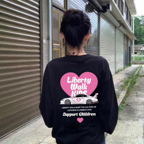 LIBERTYWALK改装车美式长袖T恤