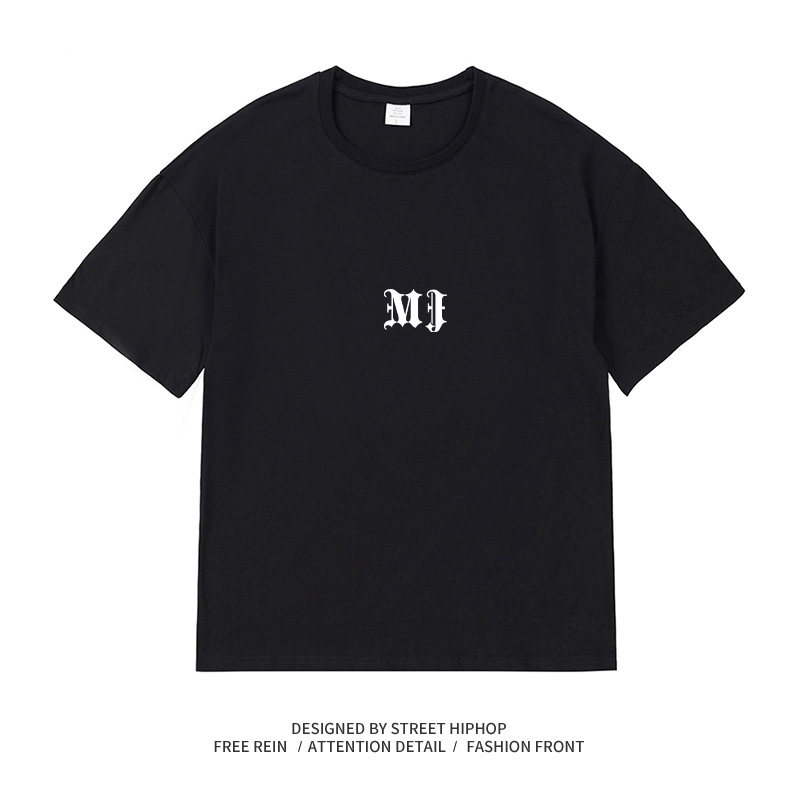 【顽童MJ116主理】CMJF MJ FRESH 2023新款哥特MJ印花圆领短袖T恤