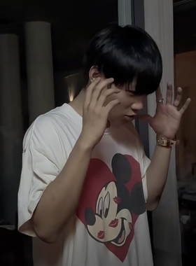 MerryWannaBe MWB capper张砚拙 陈轶伦GAG同款米奇美式短袖T恤