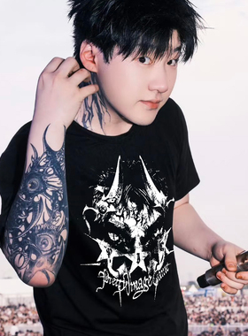 MerryWannaBe MWB capper同款我是谁系列P.I.G.头冠兽人短袖T恤