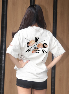 IFC IRIE FISHING CLUB“鲷鱼”路亚钓鱼佬文化标语美式短袖T恤