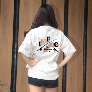 IFC IRIE FISHING CLUB“鲷鱼”路亚钓鱼佬文化标语美式短袖T恤