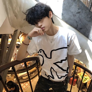 男女小众宽松美式 正品 和平鸽T恤tee短袖 云梯 嘻哈街头 Vinkid