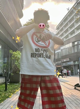 MerryWannaBe MWB capper同款“GAG”英文字母印花美式短袖T恤