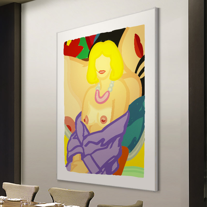 餐厅装饰画有框壁画抽象人物静物玄关轻奢简约北欧现代竖版挂画