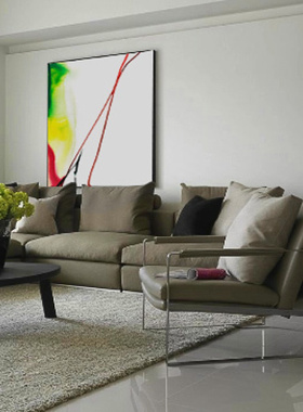 现代简约客厅装饰画办公室书房挂画餐厅绿色极简壁画沙发背景墙画