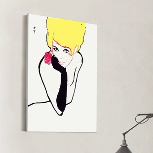 David Downton 时尚 饰画公司无框画 英国V&A博物馆 插画时装 办公装