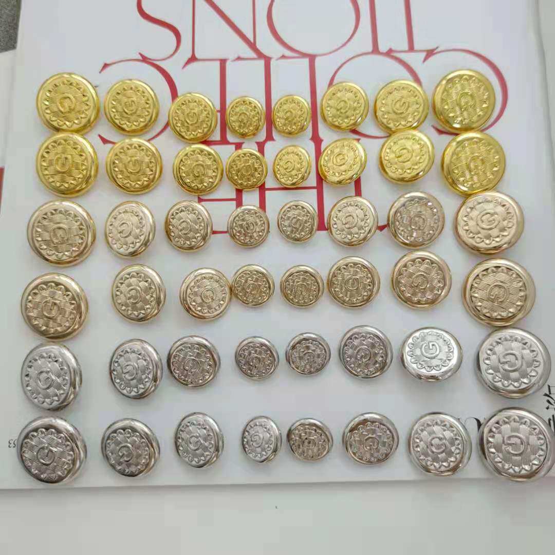 圆形扣子字母g金属纽扣英伦风学院复古西装外套百搭装饰五金纽扣