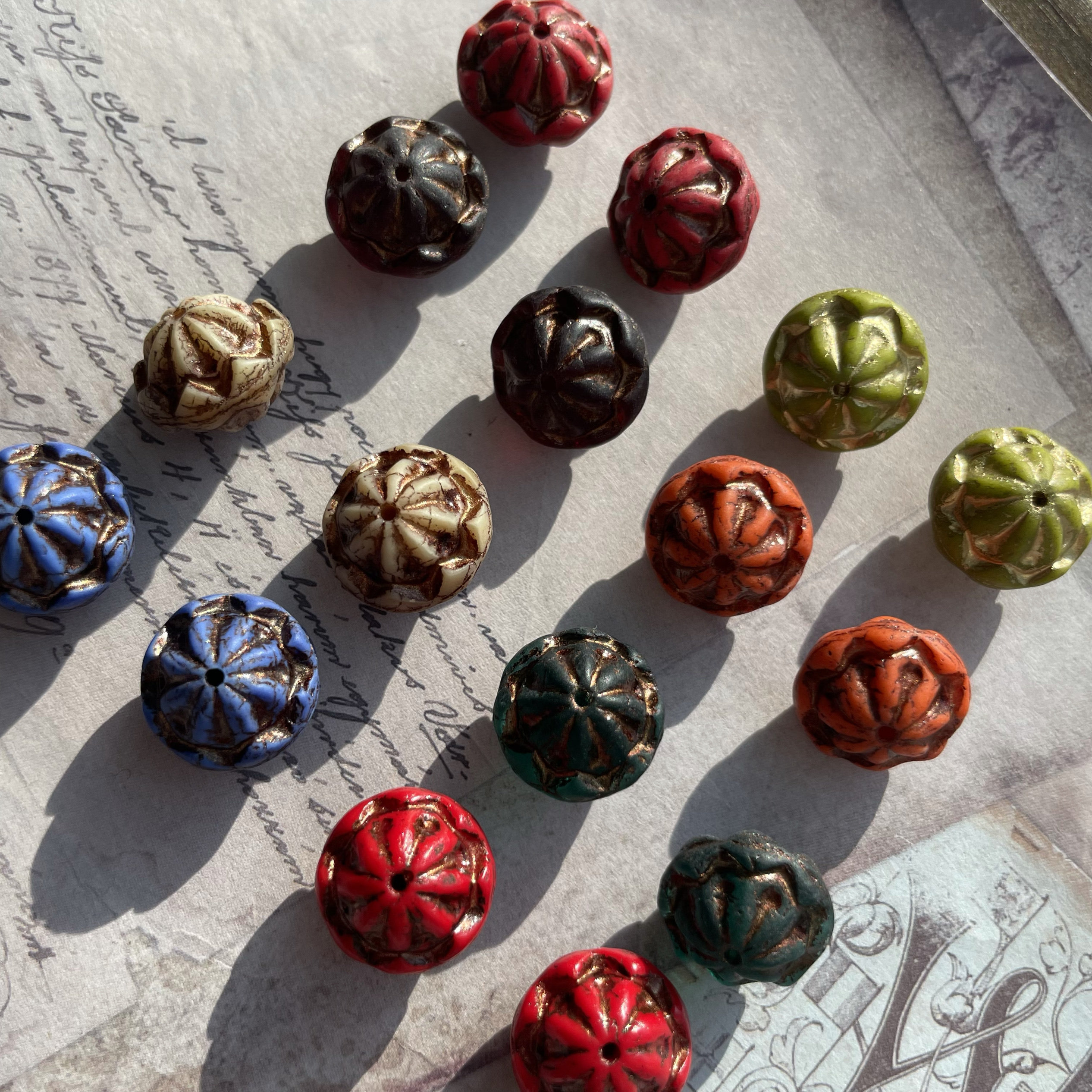 进口捷克复古琉璃珠大灯笼珠10*13mmDIY串珠手工手作饰品配件