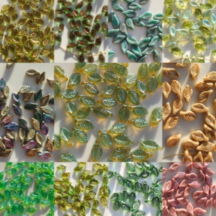 捷克进口月桂叶约 12mm百搭叶子diy串珠饰品手链项链耳环材料