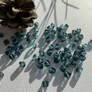 双锥菱形珠多色约6mm进口捷克手工手作DIY项链手链串珠散珠