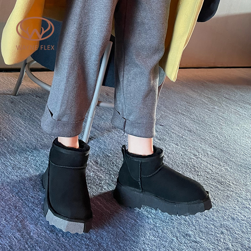 17号的下午| 韦恩 雪地靴羊皮毛一体冬季特厚防滑保暖棉鞋女