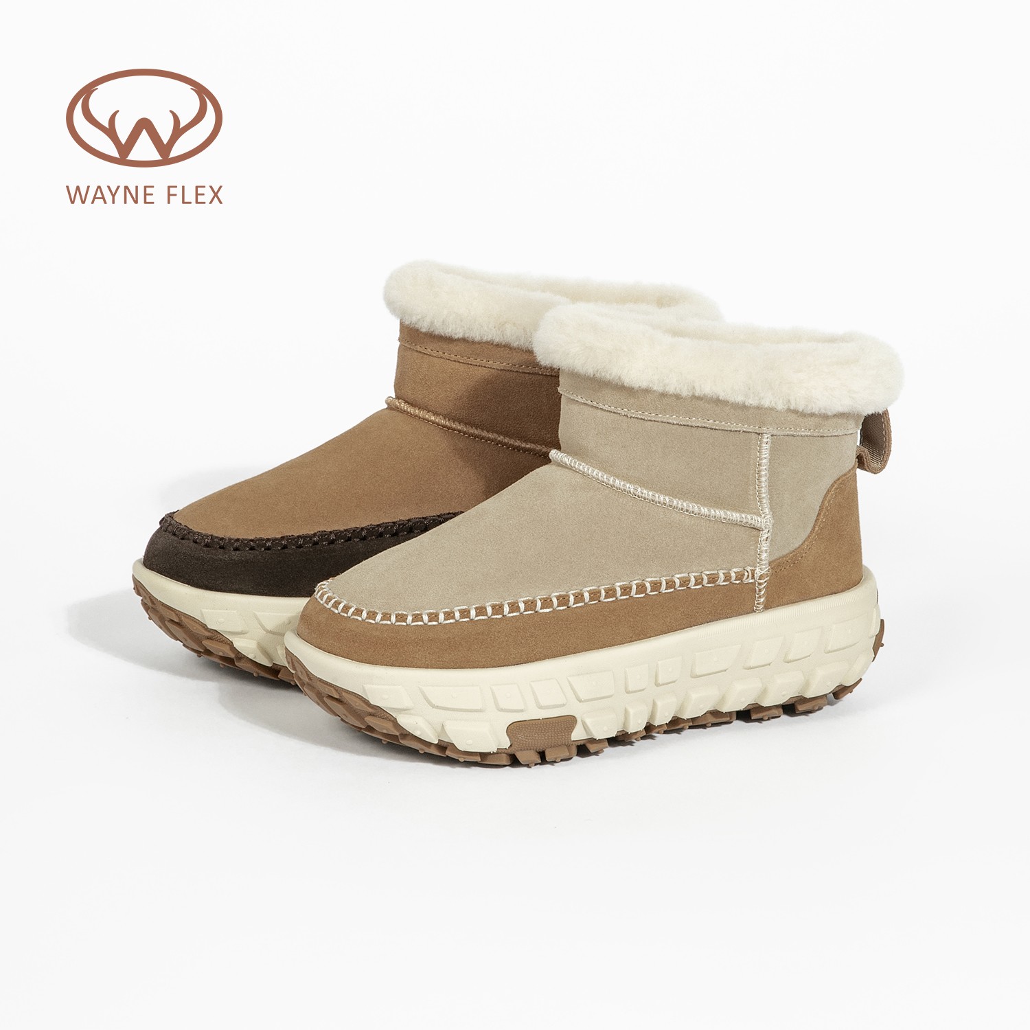 17号的下午| 韦恩 特色轮胎底厚底酷酷雪地靴厚底增高显瘦靴子