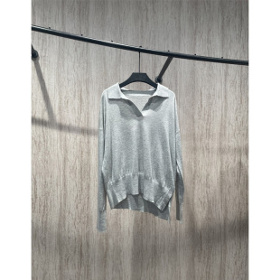 新款 棉亚麻百搭翻领内搭外穿上衣女