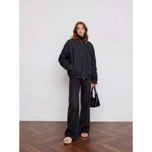 新款 25Z0861 松貂派克服毛领软牛仔尼克服皮草外套LRM