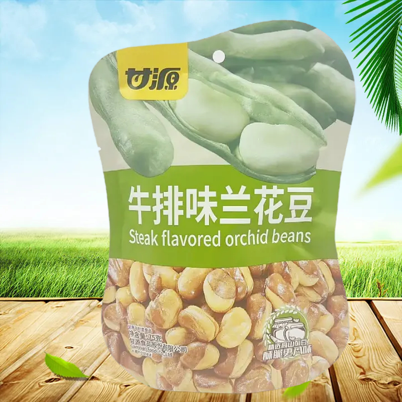 甘源牛排味兰花豆香酥脆口75G
