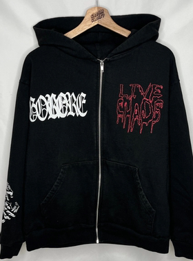 ken carson a great chaos tour hoddie 连帽拉链外套opium风格