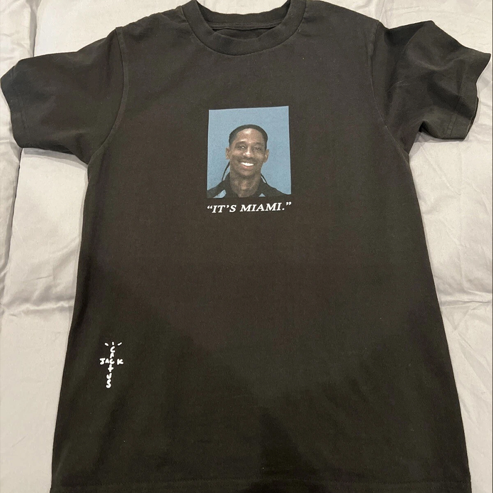 Travis Scott Free The Rage T恤 #2 Mugshot “IT’S MIAMI 短袖