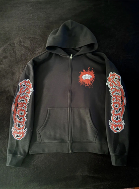 OSAMASON PSYKOTIC Born To Die Zip Up Hoodie 拉链连帽卫衣