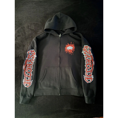 OSAMASON PSYKOTIC Born To Die Zip Up Hoodie 拉链连帽卫衣