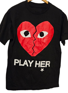 Black Scale PLAY HER t-shirt Tee 心碎T恤 街头 潮 上衣