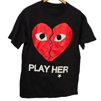 Black Scale PLAY HER t-shirt Tee 心碎T恤 街头 潮 上衣