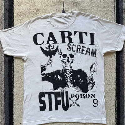 Playboi Carti Magnolia Scream Skull Concert 联名短袖 短T 潮