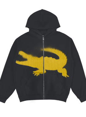 Yeat DANGEROUS SUMMER ALLIGATOR ZIP HOODIE 拉链连帽卫衣