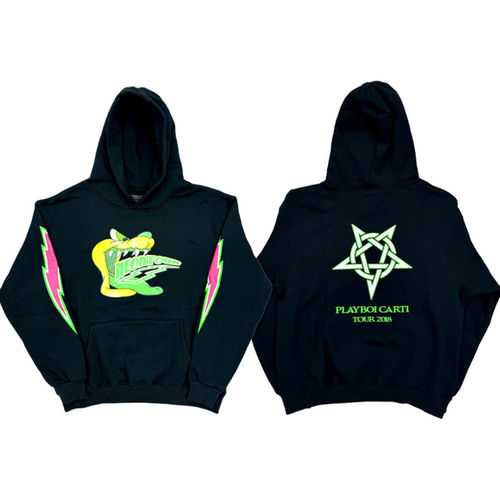 Playboi Carti Neon Tour Merch hoodie会场限定印花连帽卫衣帽衫