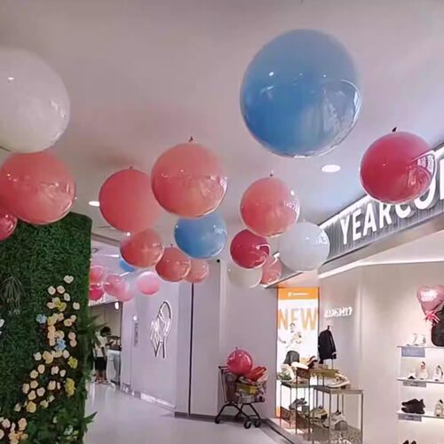 节日吊顶气球装饰周年庆开业气氛布置商场门店会场4S店天花板气球