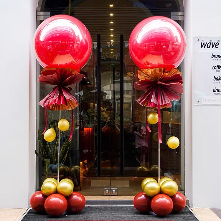36寸特大气球立柱活动布置商场店铺气氛装饰开业周年门店氛围装饰