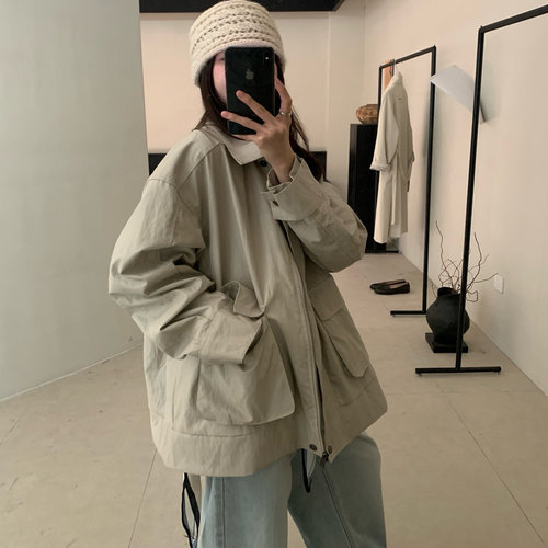 LEAVES叶子家复古翻领皮衣