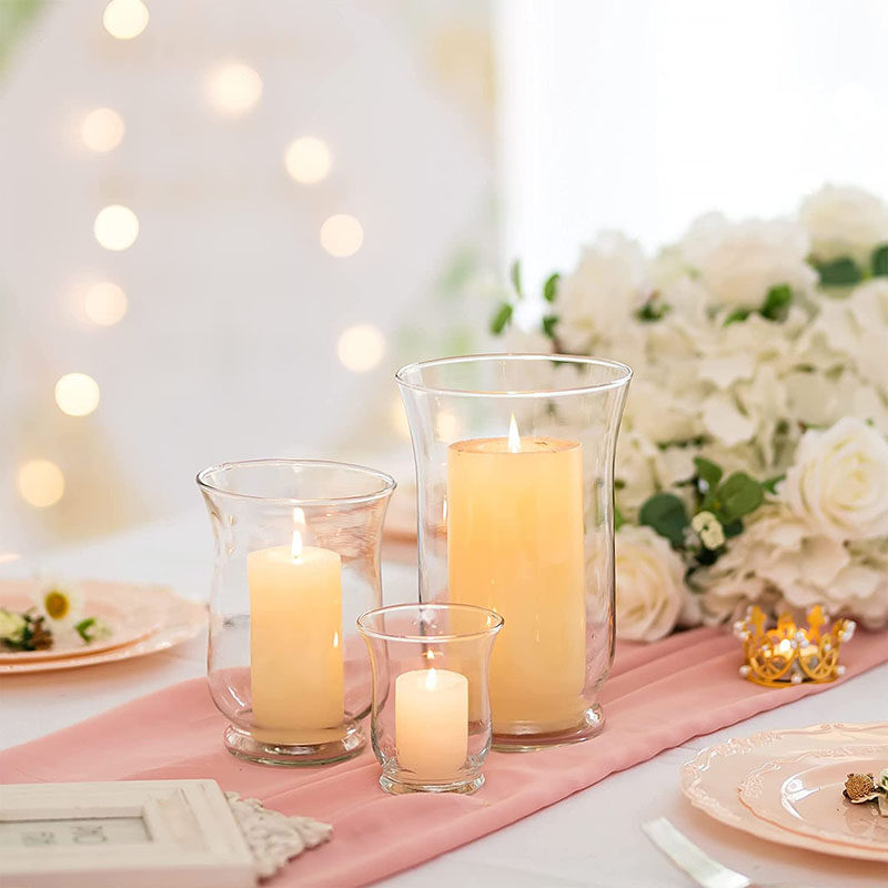 玻璃烛台美式浪漫烛光晚餐风灯蜡烛杯圣诞节生日派对气氛装扮蜡烛
