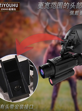 红外夜视仪头戴数码红外线夜视仪电子望远镜头盔头带夜间头戴夜视