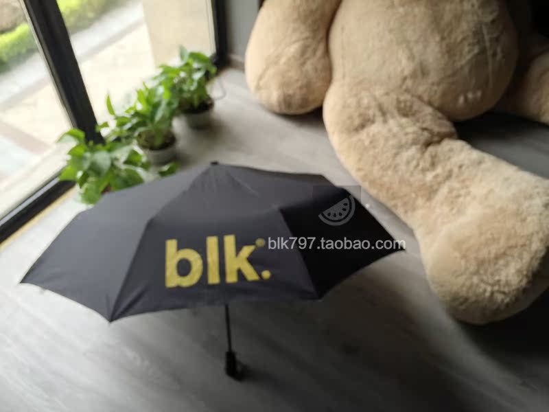 正品blk独家港风小黑伞Black雨伞水伞遮阳伞折叠太阳伞防紫外线伞