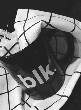 美国blk杯子正品BLK马克杯陶瓷创意品牌杯 黑色矿泉水水杯礼盒装