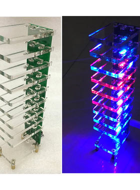 水晶声控音乐音频音响频谱灯led闪光灯 音量电平指示灯显示器套件