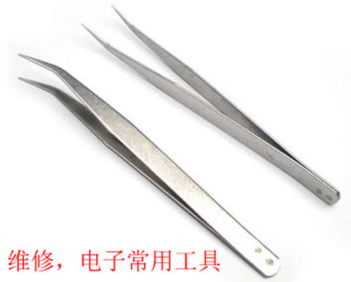 精密不锈钢尖头弯头直头镊子 电子焊接夹持手工DIY小制作维修工具