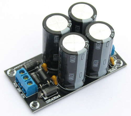 电子制作功放整流滤波电容直流双电源板模块pcb电路板diy套件成品