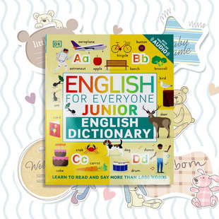 【现货】英文原版 English for Everyone Junior English Dictionary 全民英语初级英语词典 DK 字母词典插图儿童启蒙英语学习书籍