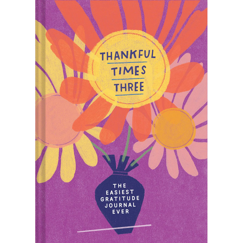 【预售】英文原版Thankful Times Three The Easiest Gratitude Journal Ever感恩三次 Chronicle  Amy Smyth感恩日志艺术书籍