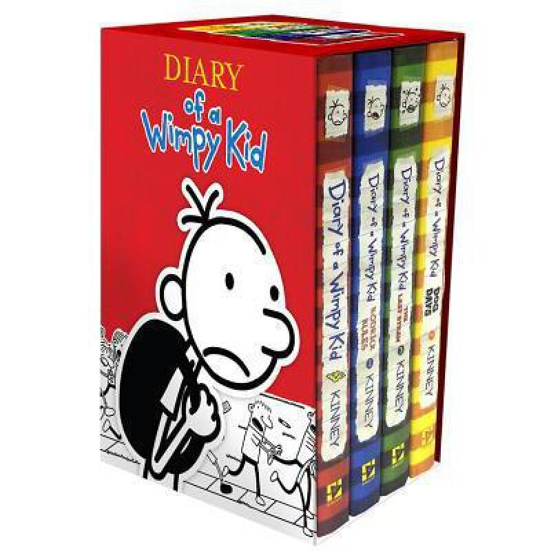 【预售】英文原版 Diary Of A Wimpy Kid Box Of Books小屁孩日记套装儿童书籍