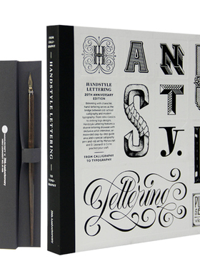 【特价清仓】英文原版 Handstyle Lettering 手型刻字 Victionary 书法字母设计指南标牌标志排版字体平面设计书籍