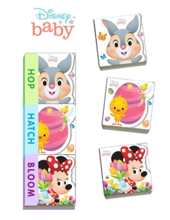 【特价清仓】英文原版 Disney Baby Hop Hatch Bloom 3册迪士尼宝贝 哈奇 布鲁姆 全彩纸板书 幼儿早教启蒙英语益智儿童绘本书籍