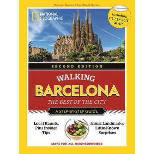 英文原版 Barcelona 著名景点线路攻略观光摄影旅游书籍 Walking 预售 巴塞罗那 National 国家地理行走 Geographic