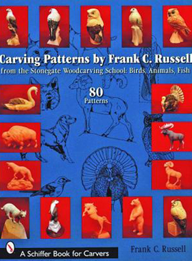 【特价清仓】Carving Patterns By Frank C. Russell雕刻图案的弗兰克·c·罗素 艺术类书籍
