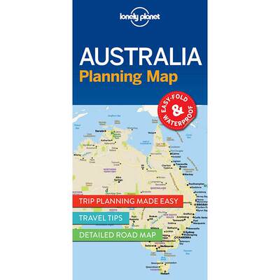 【预售】英文原版LP孤独星球 Australia Planning Map1 澳大利亚规划图旅游指南2017年第1版旅行书籍