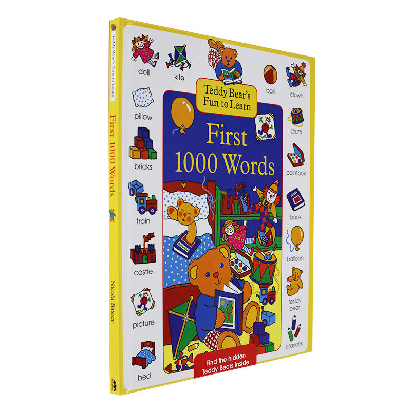 英文原版 teddy bears fun to learn first 1000 words 泰迪熊英语
