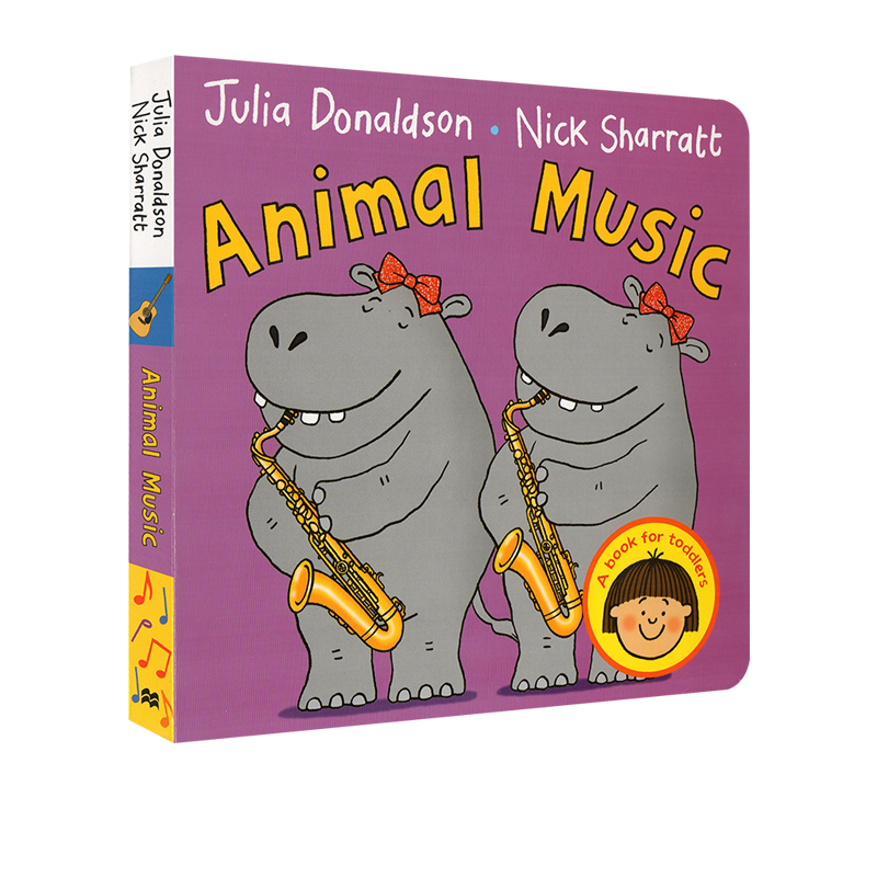 【特价清仓】英文原版 Animal Music动物音乐纸板书 儿童英语启蒙学习押韵韵文趣味图画故事绘本儿童书籍