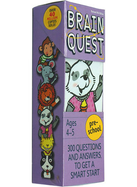 【特价清仓】英文原版 Brain Quest Preschool  Revised 4Th Edition 智力开发卡片书4至5岁益智力书籍